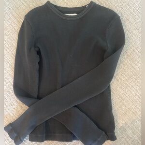 Citizens of Humanity Women's Charcoal Waffle Knit Top